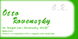 otto rovenszky business card